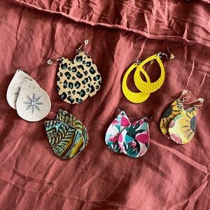 Handcrafted Teardrop Earring Collection - Multicolor Pattern Designs